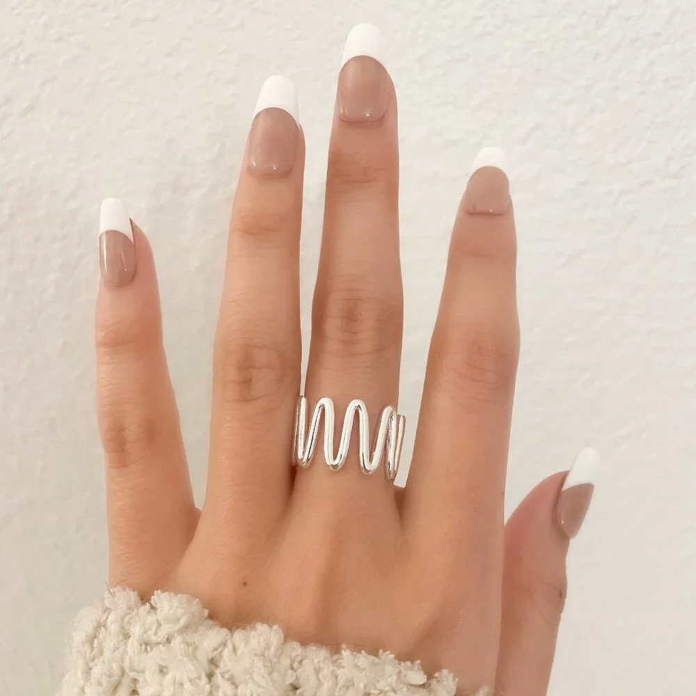 925 Sterling Silver Wide Ring Statement Ring Mode… - image 3